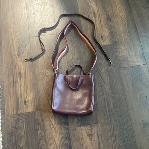 Madewell mini tote with two different straps